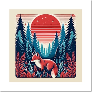 Fox in the forest Posters and Art